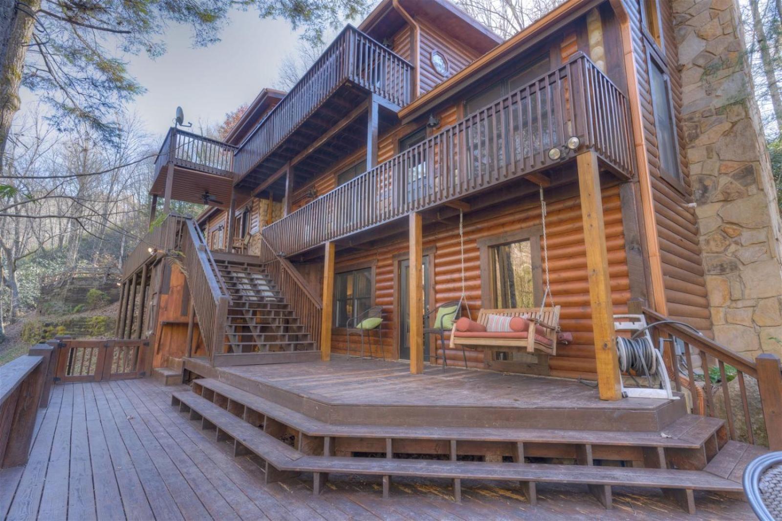 Rushing Waters - Creekside Cabin In North Ga 蓝岭 外观 照片